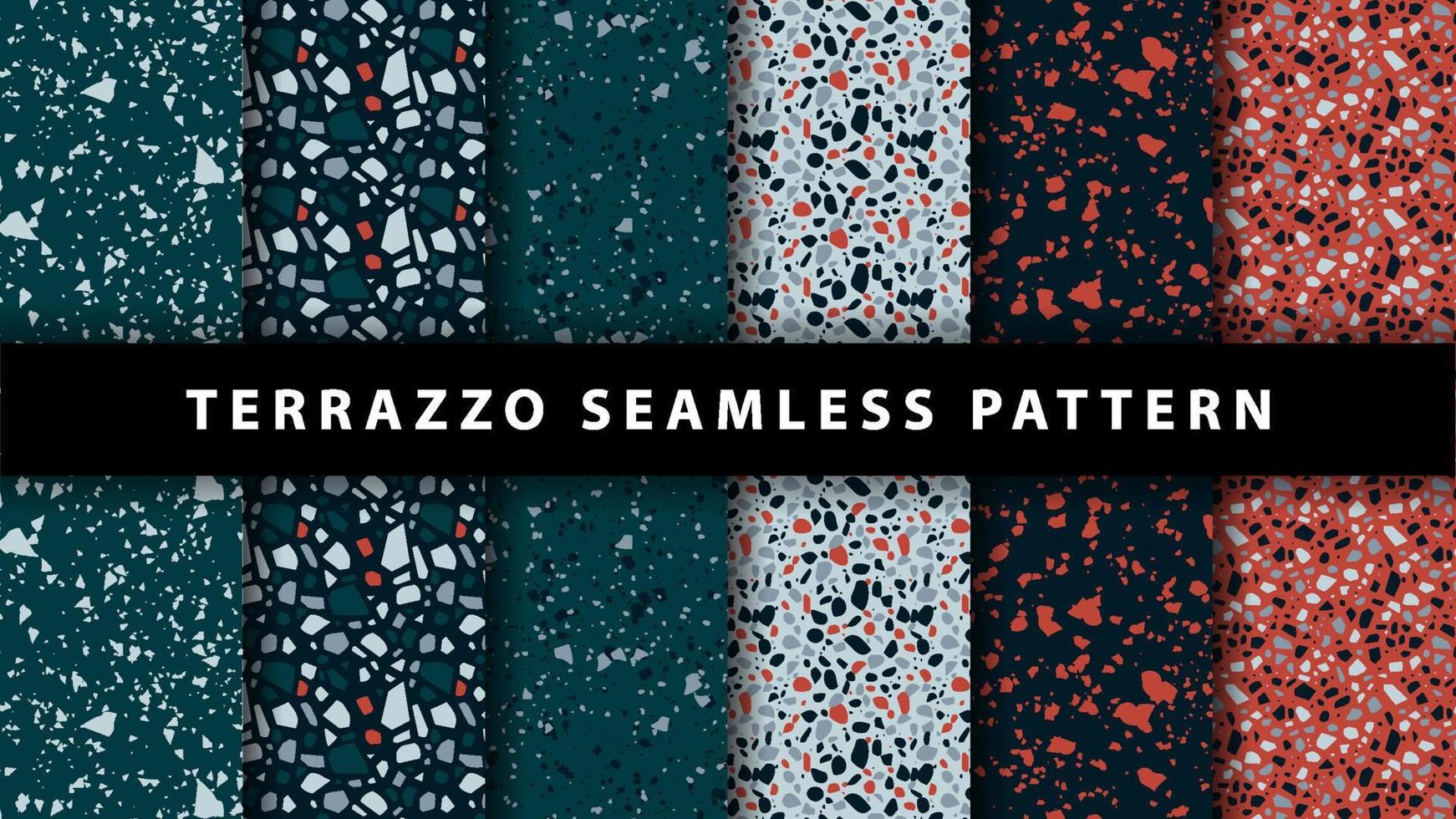 Set of terrazzo seamless patterns. Terrazzo floor pattern. Terrazzo seamless pattern. Collection of terrazzo pattern vector