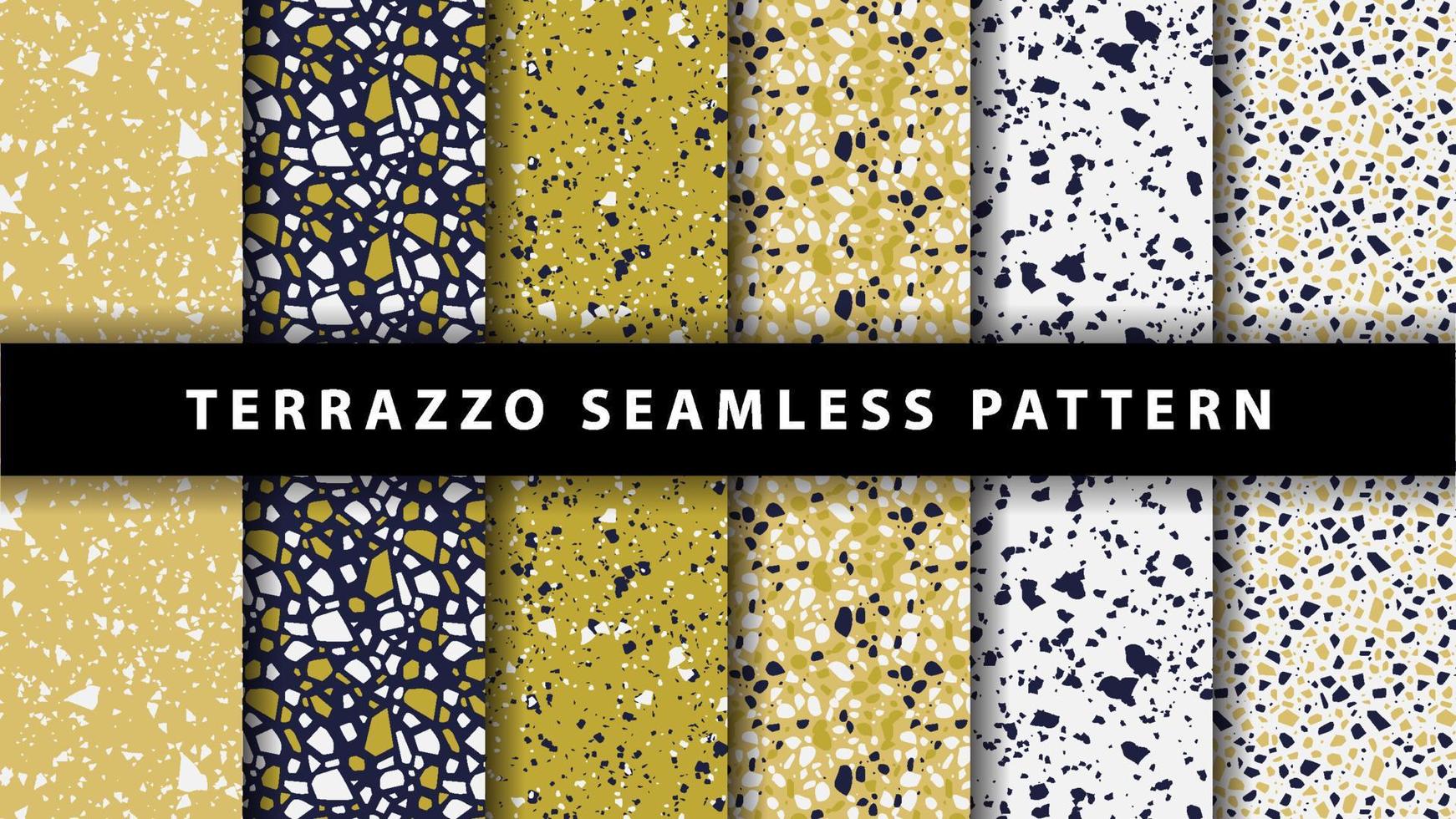 Set of terrazzo seamless patterns. Terrazzo floor pattern. Terrazzo seamless pattern. Collection of terrazzo pattern vector