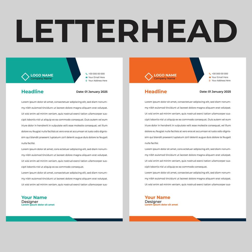 Clean Letterhead Design vector