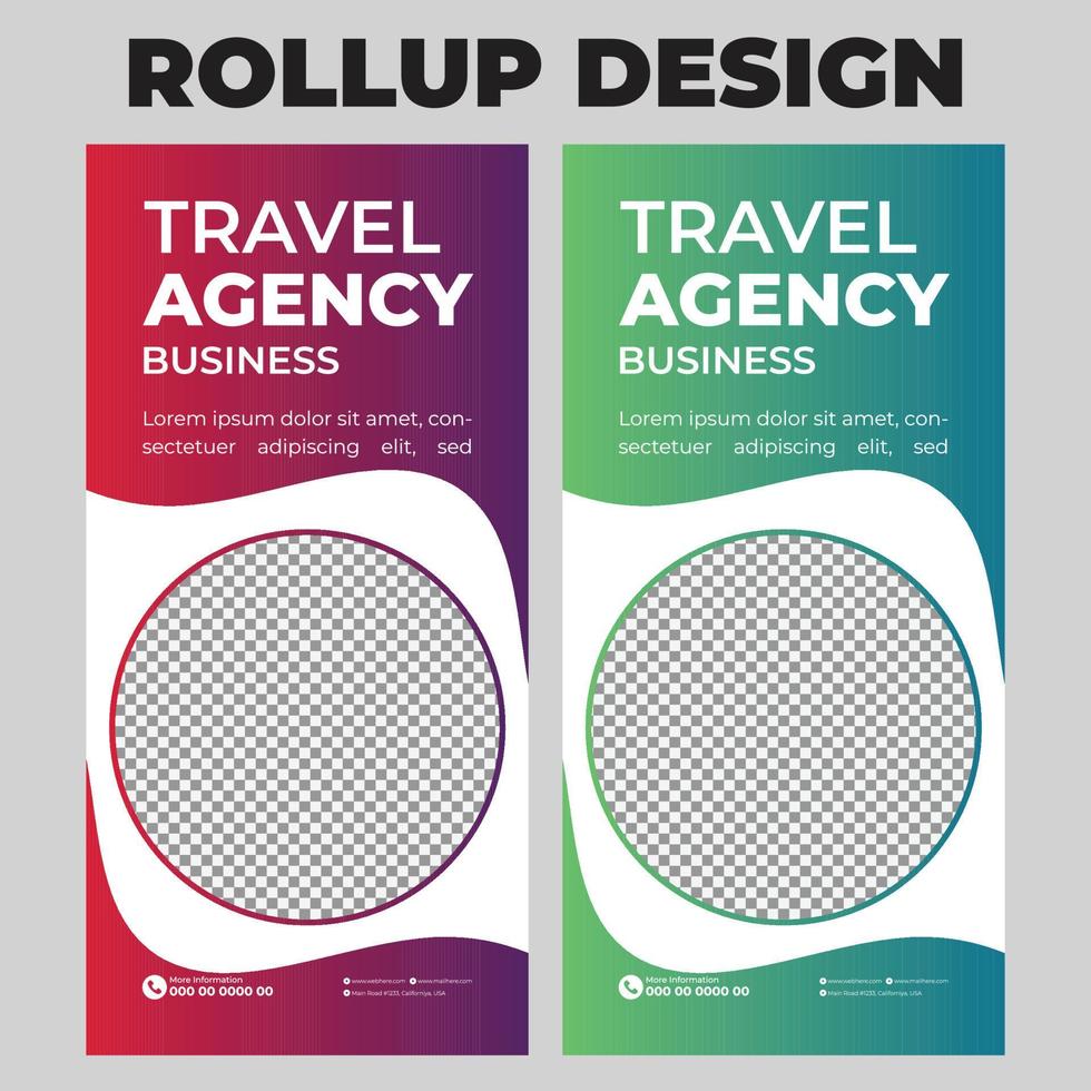 Travel Agency Roll-up Banner vector