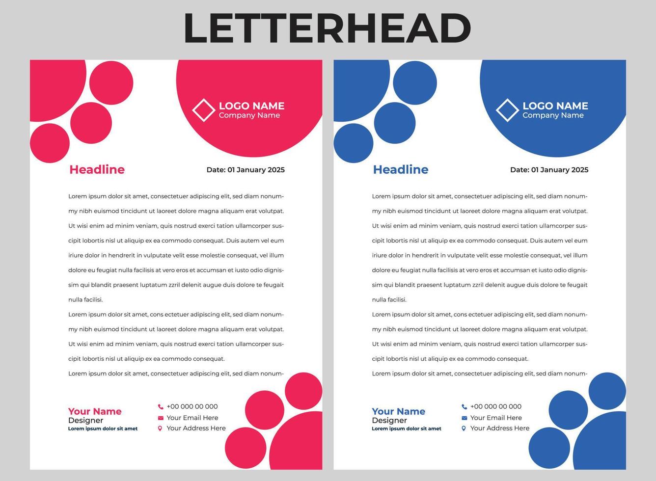 Clean Letterhead Design vector