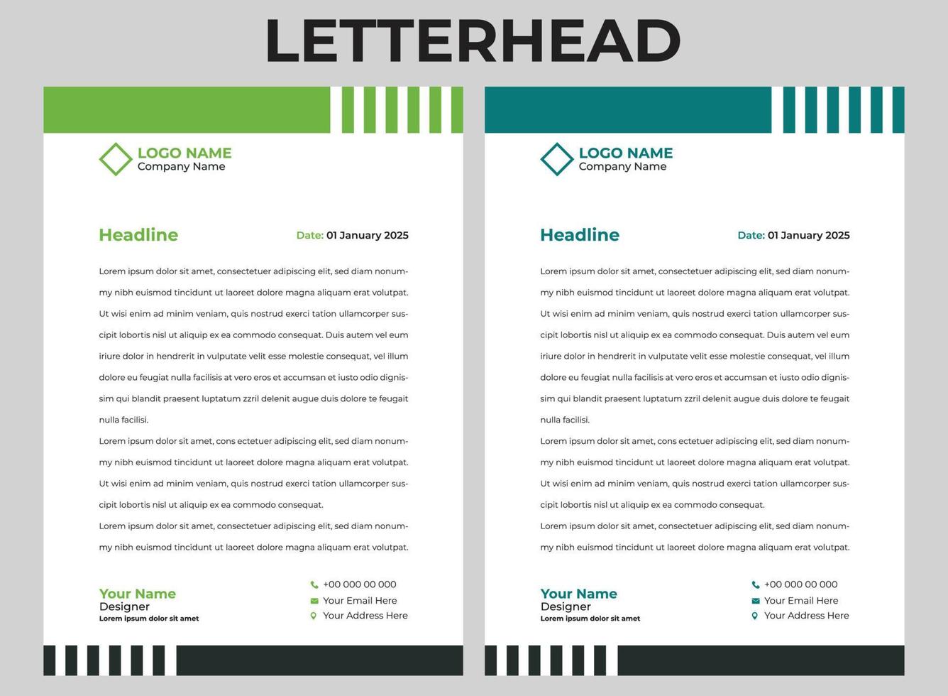 Clean Letterhead Design vector