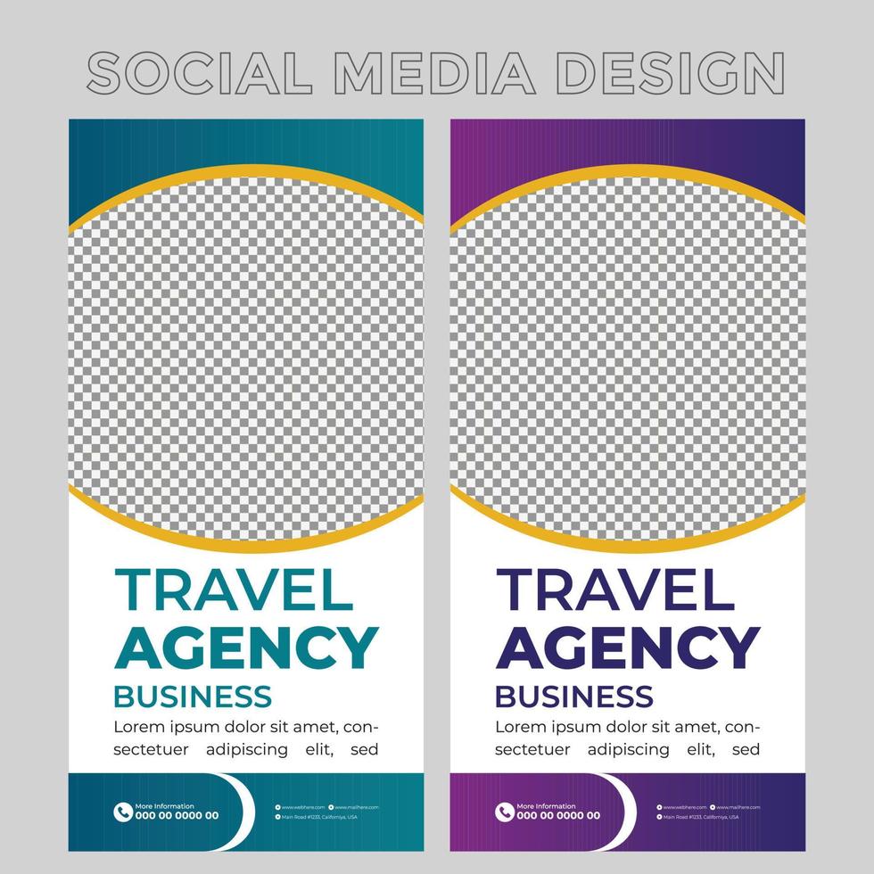 Travel Agency Roll-up Banner vector