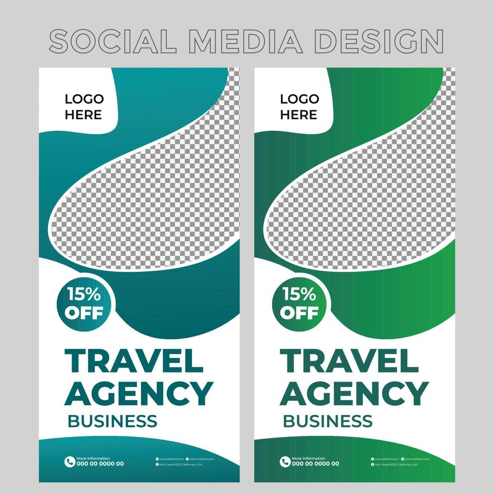 Travel Agency Roll-up Banner vector