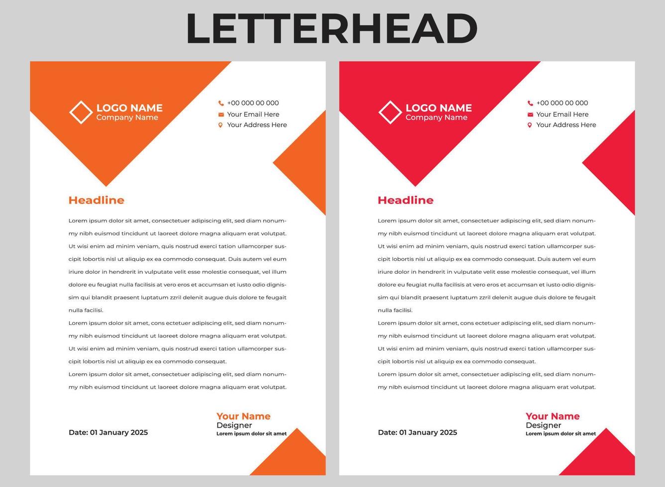 Simple Letterhead Design vector