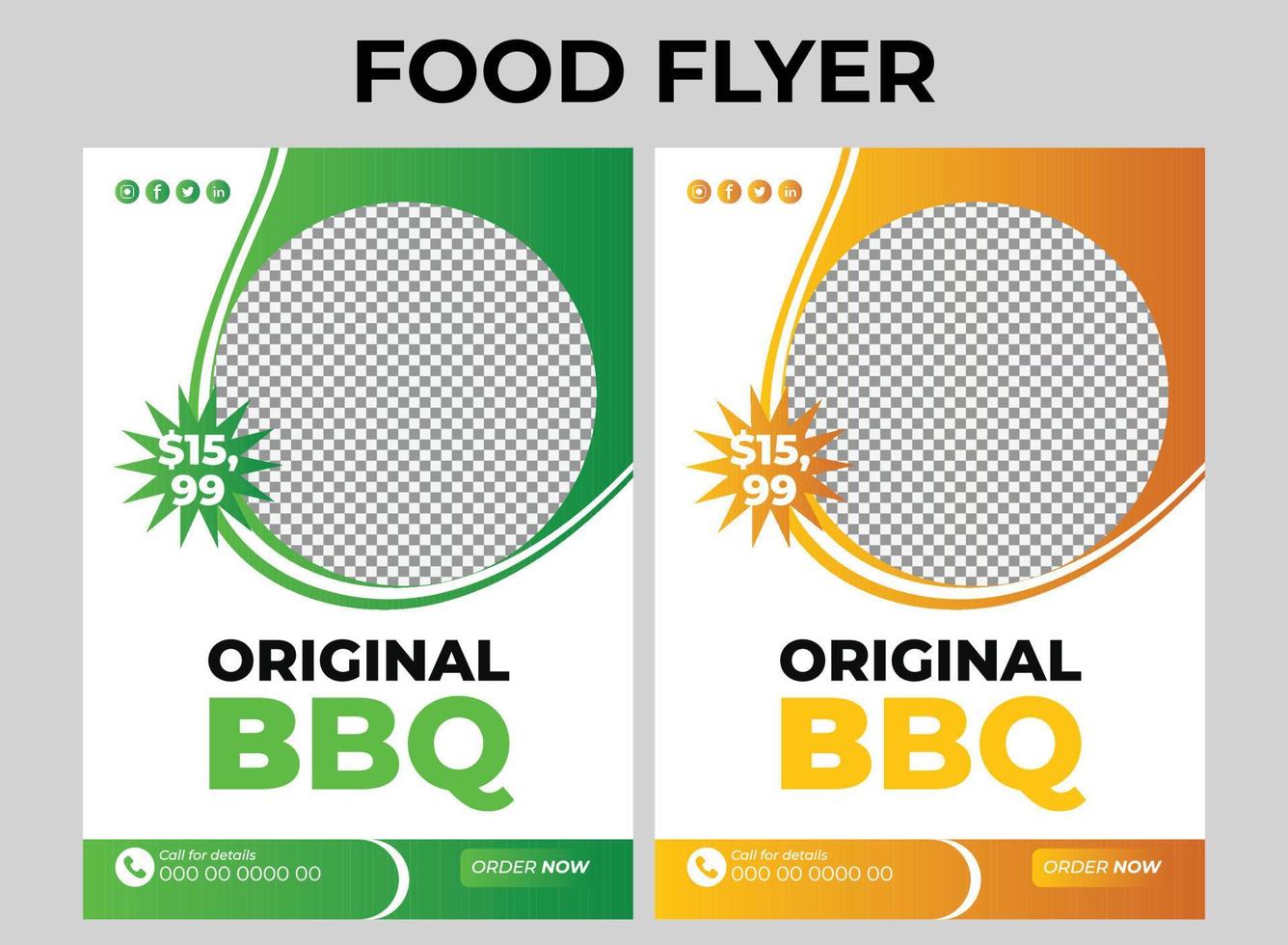 Food Menu Restaurants Flyer Ad Design vector
