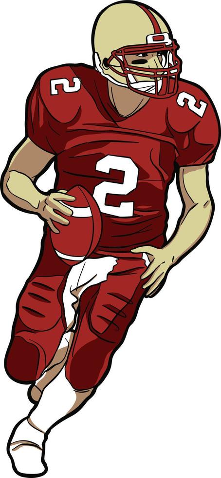 american football player sport athlete vector