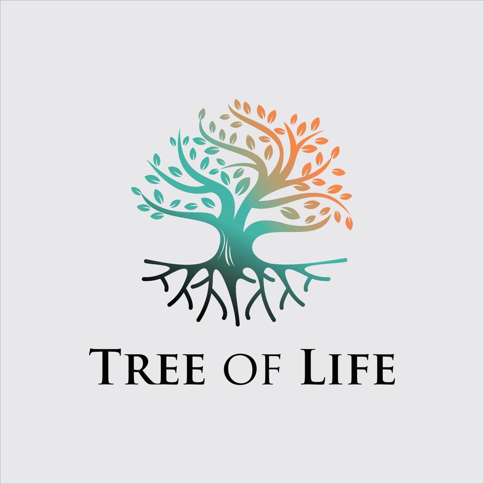 Tree of Life Logo Nature Vector Graphic