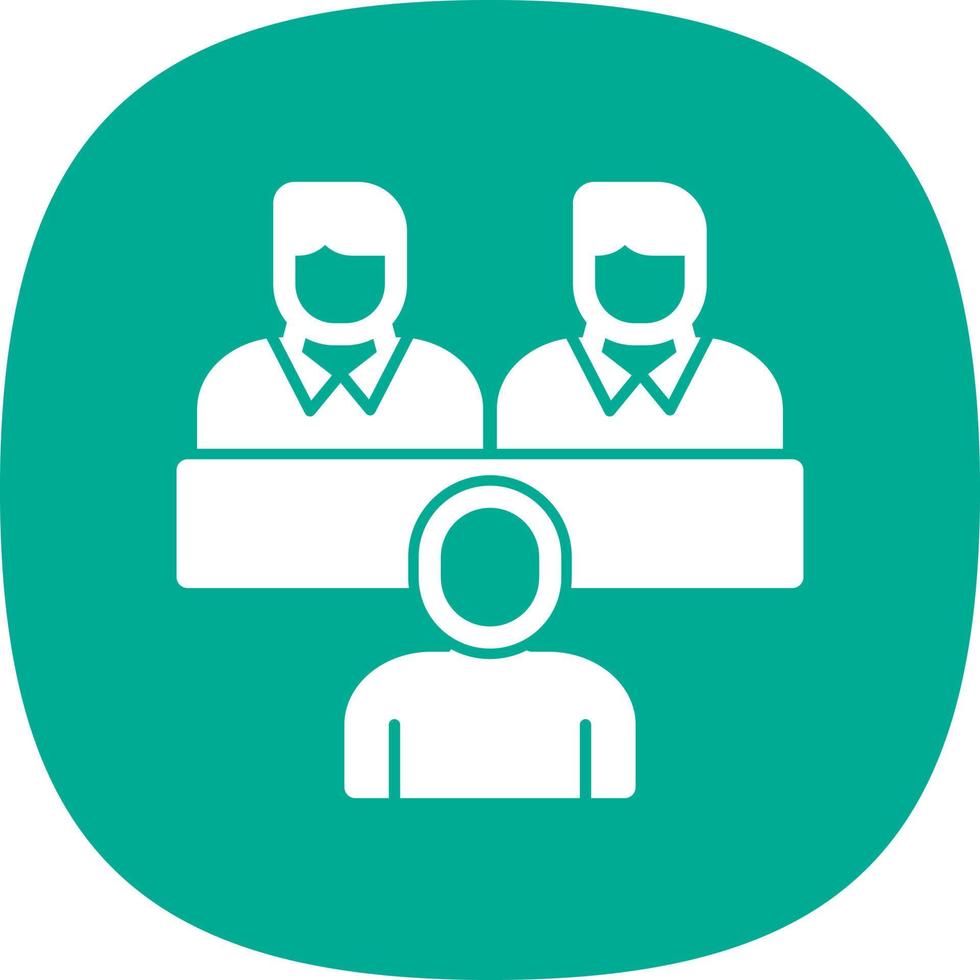 Job Interview Vector Icon Design