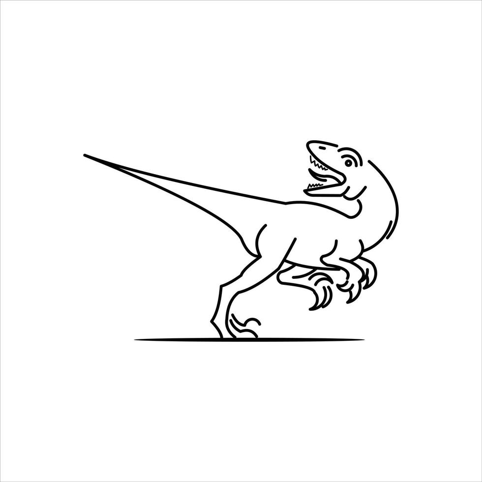 Dinosaur Raptor Ancient Prehistoric Animal Vector