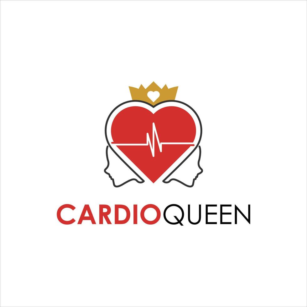 Cardiology Logo Design Medical Treatment Vector