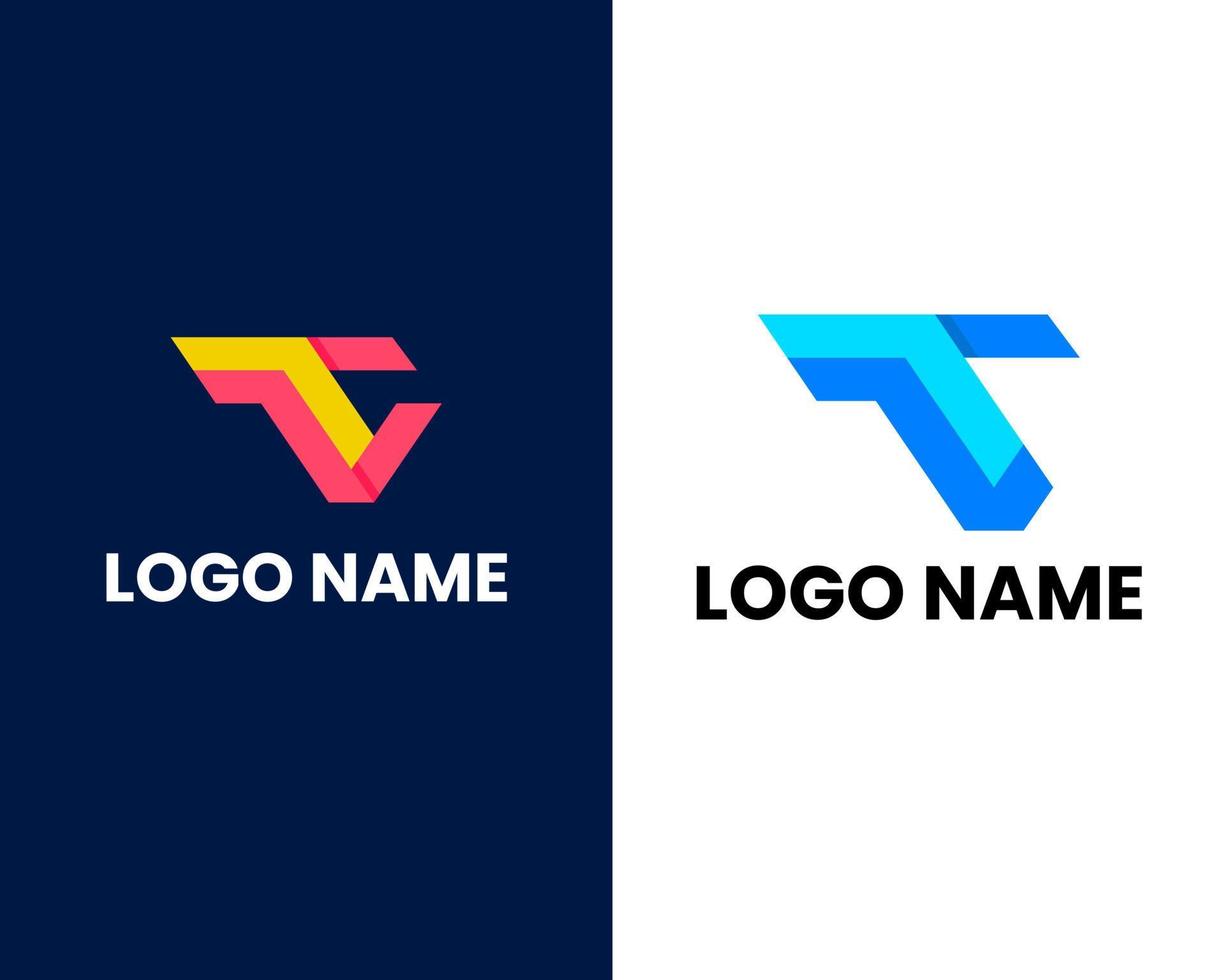 elemento de marca gráfico vectorial de plantilla de diseño de logotipo vt. vector