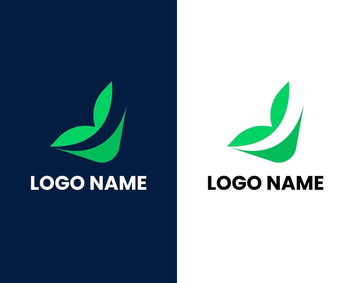 logotipo simple de v leaf adecuado para el logotipo de su empresa vector