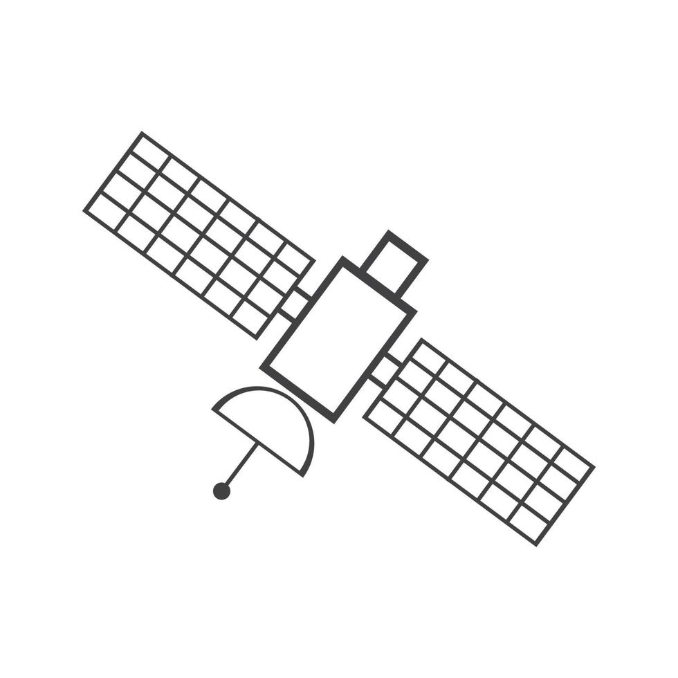 Satellite icon, transmission vector illustration