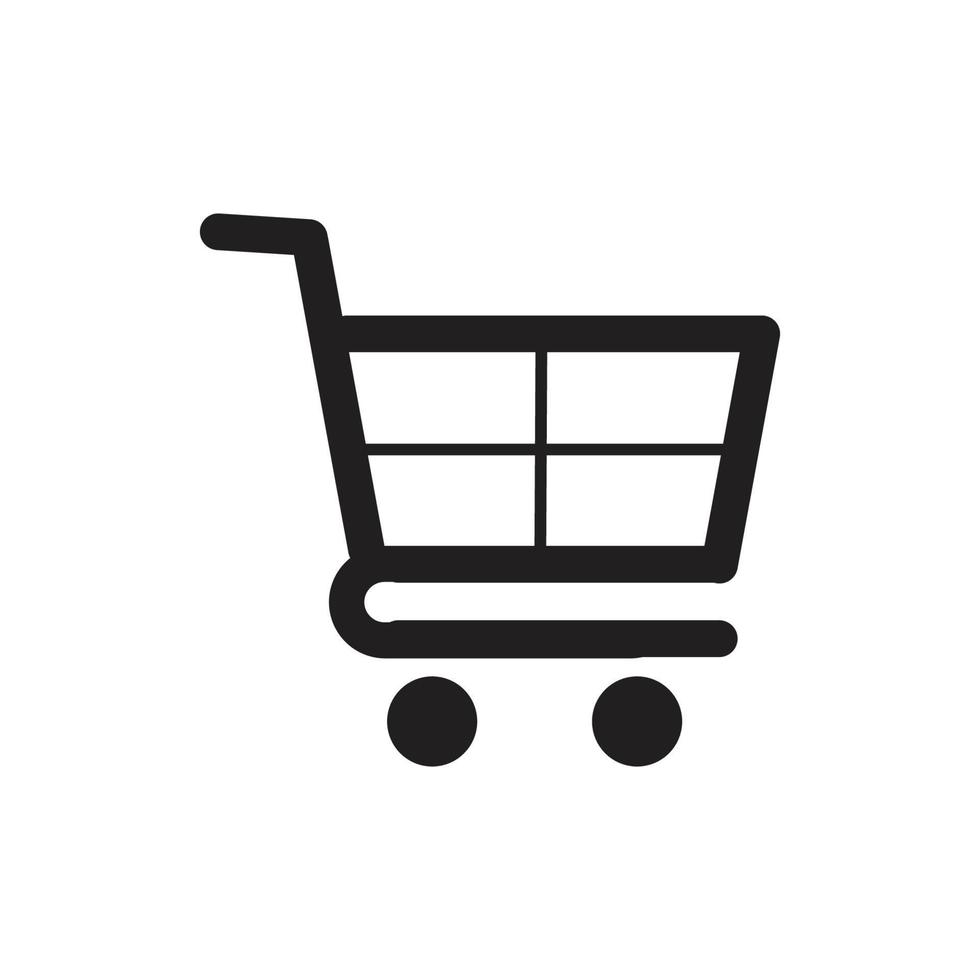 plantilla de diseño de ilustración de icono de vector de carrito de compras