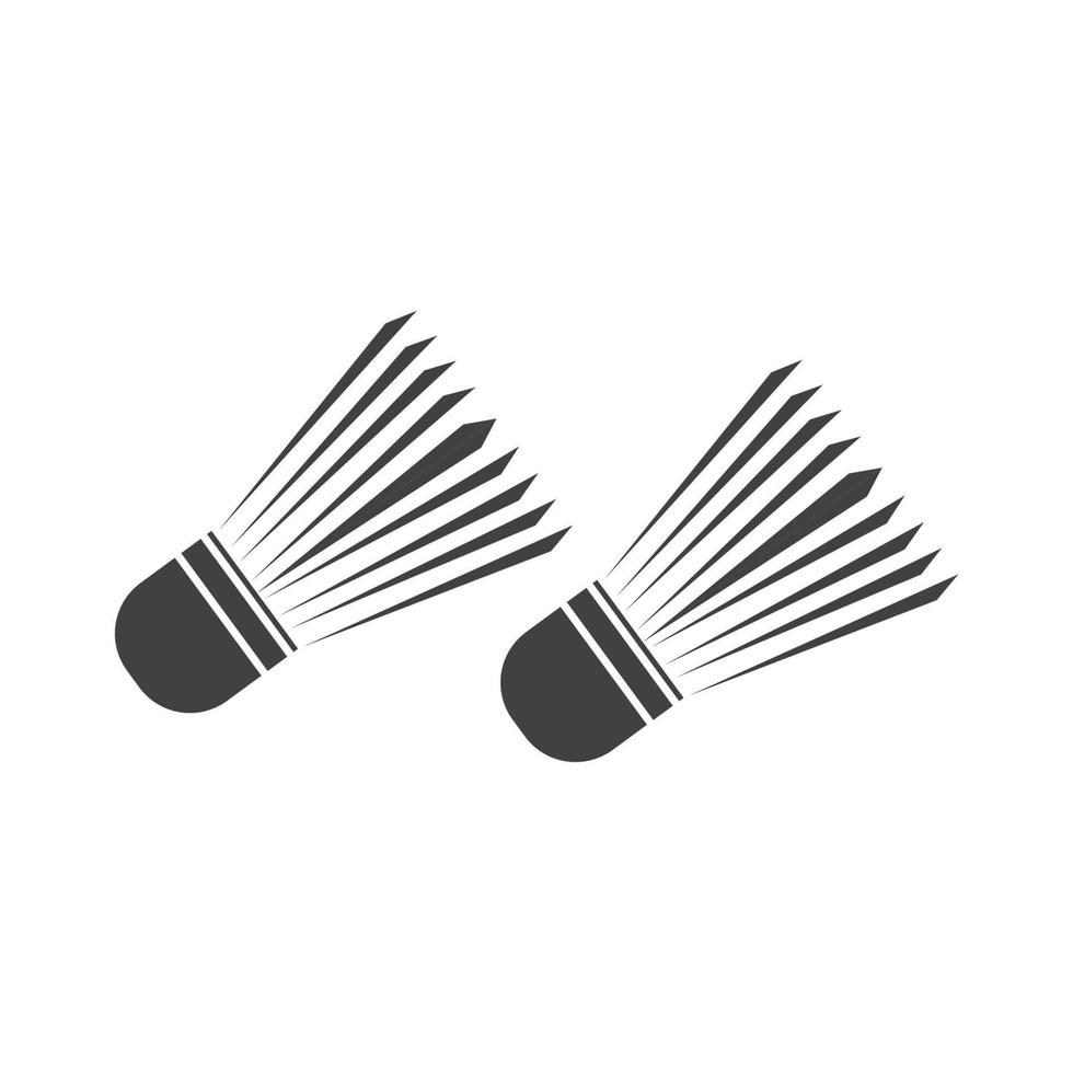 shuttlecock logo and symbol vector