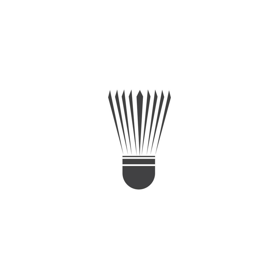 shuttlecock logo and symbol vector