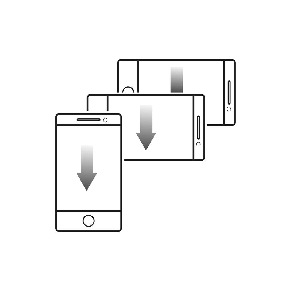 plantilla de diseño de ilustración de vector de icono de dispositivos inteligentes