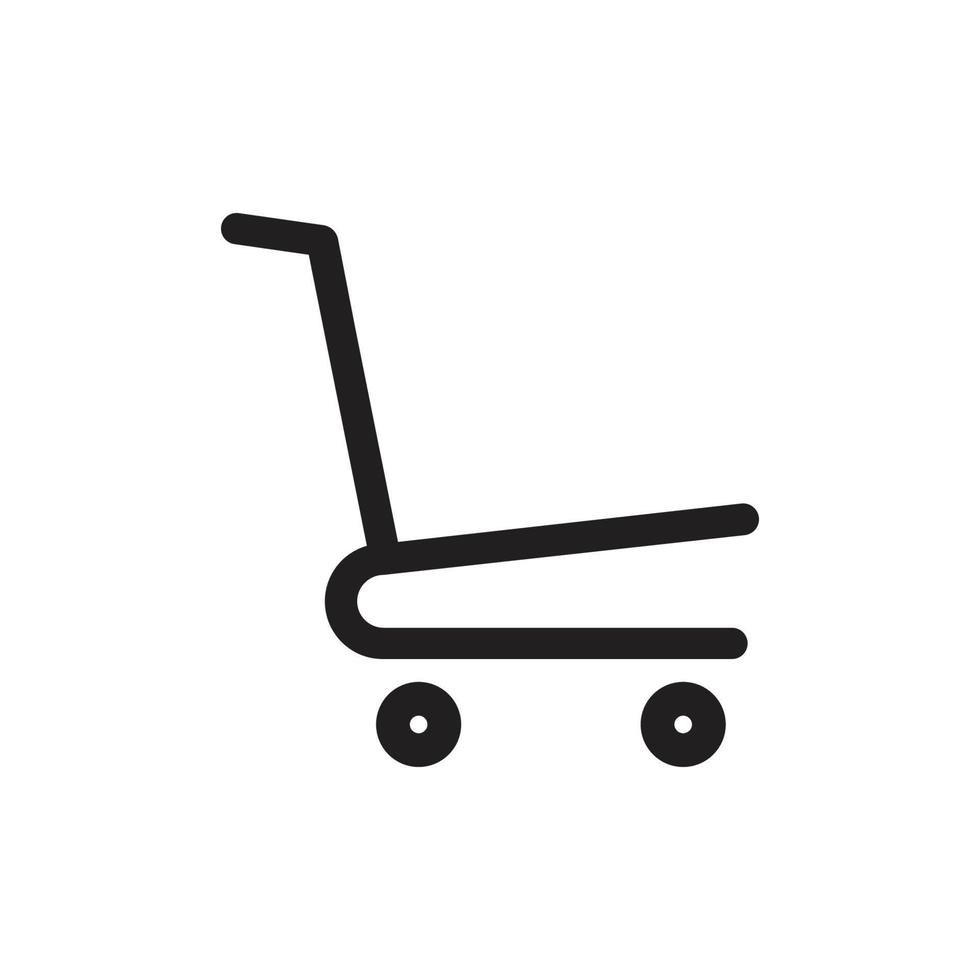 plantilla de diseño de ilustración de icono de vector de carrito de compras