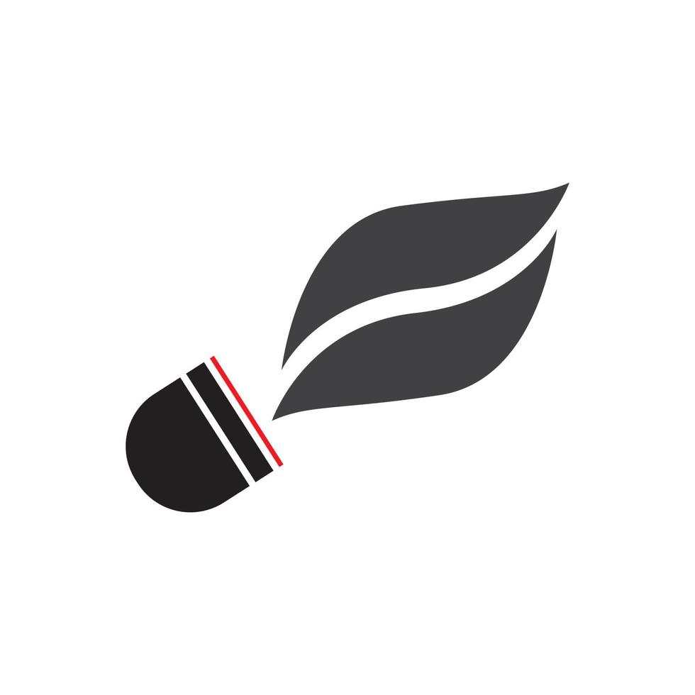 shuttlecock logo and symbol vector
