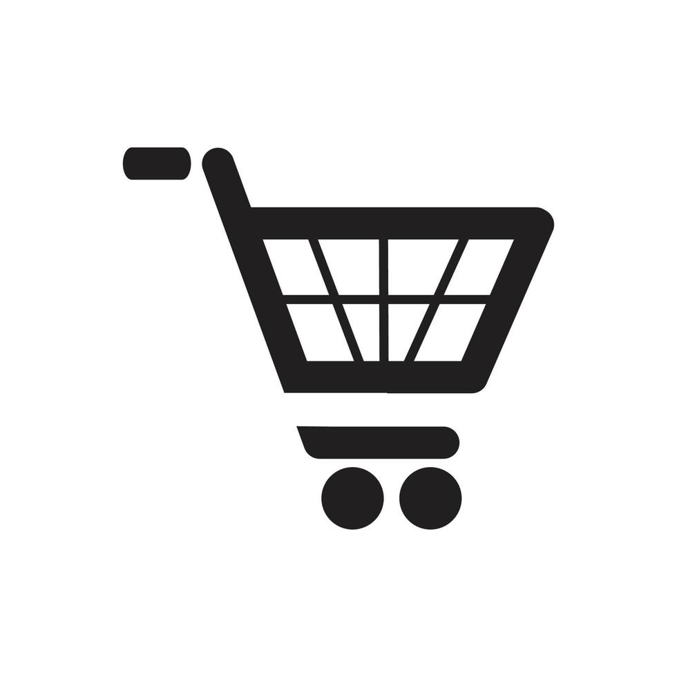 plantilla de diseño de ilustración de icono de vector de carrito de compras