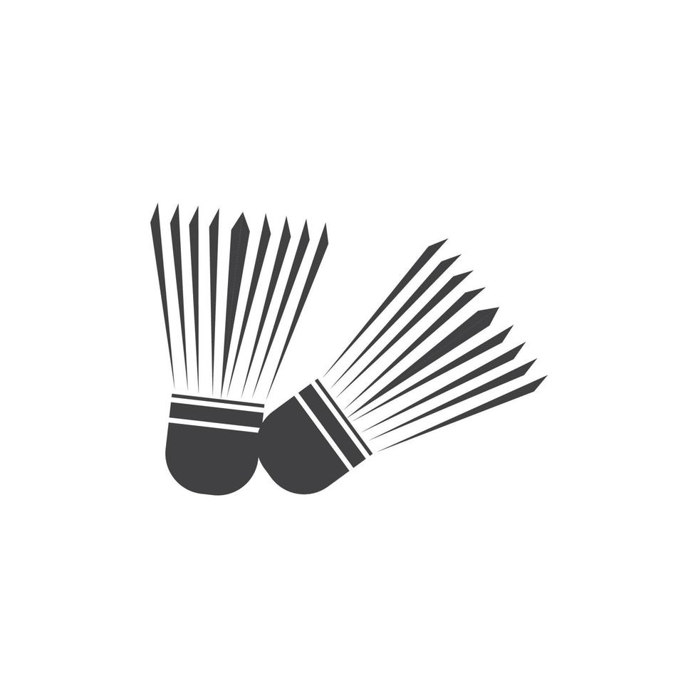 shuttlecock logo and symbol vector