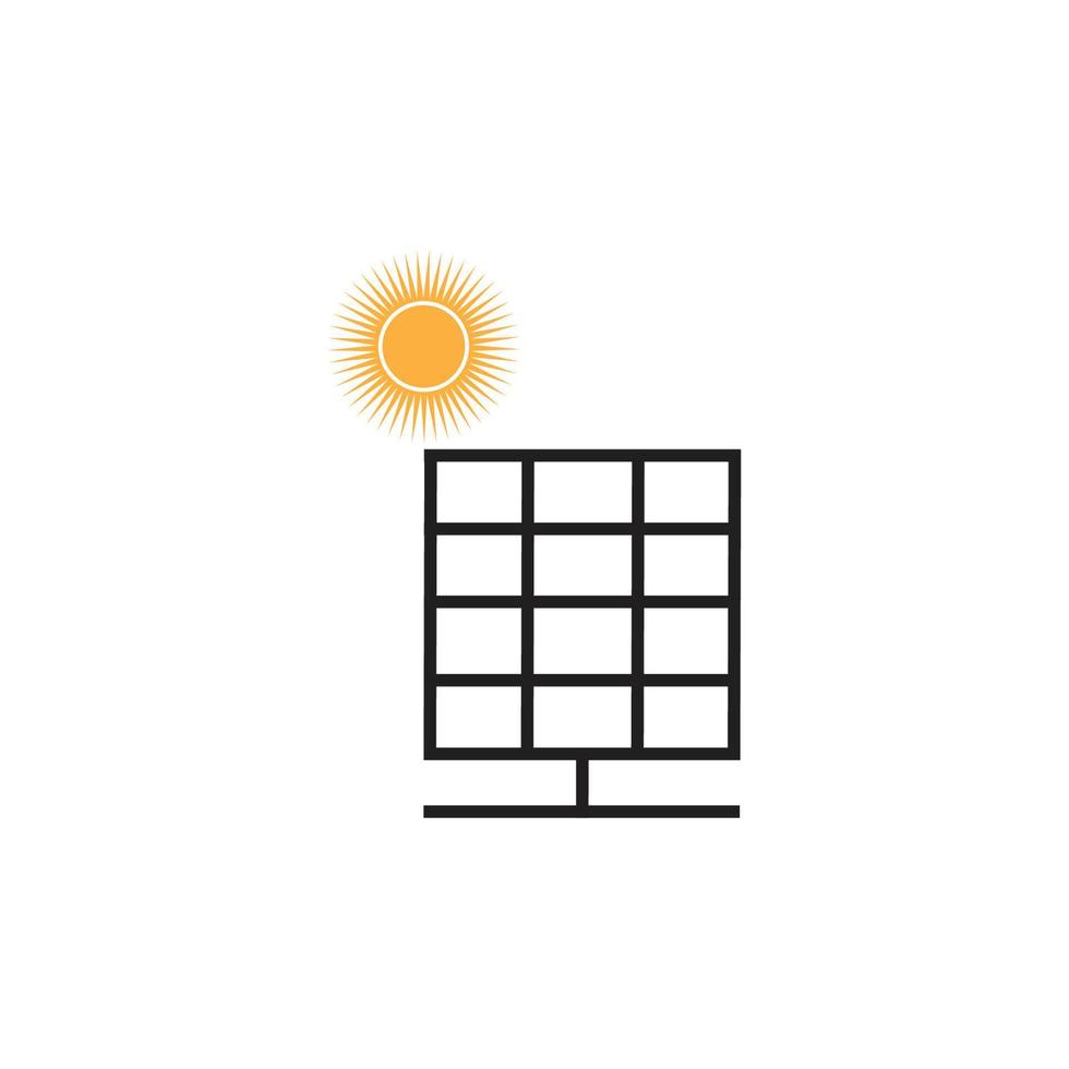 Solar logo energy icon vector