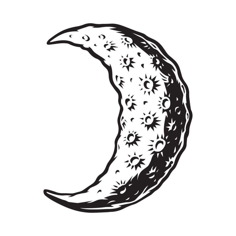 Half moon vector illustration