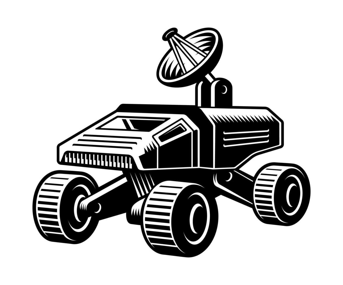 logotipo de vector de rover espacial