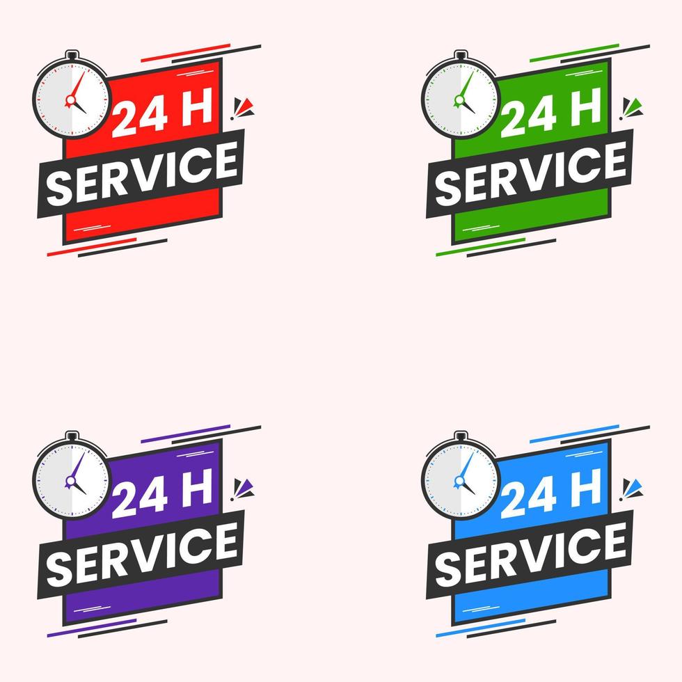 speed style 24 hours service vector set design with telephone illustration