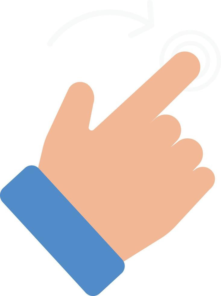swipe right gesture vector