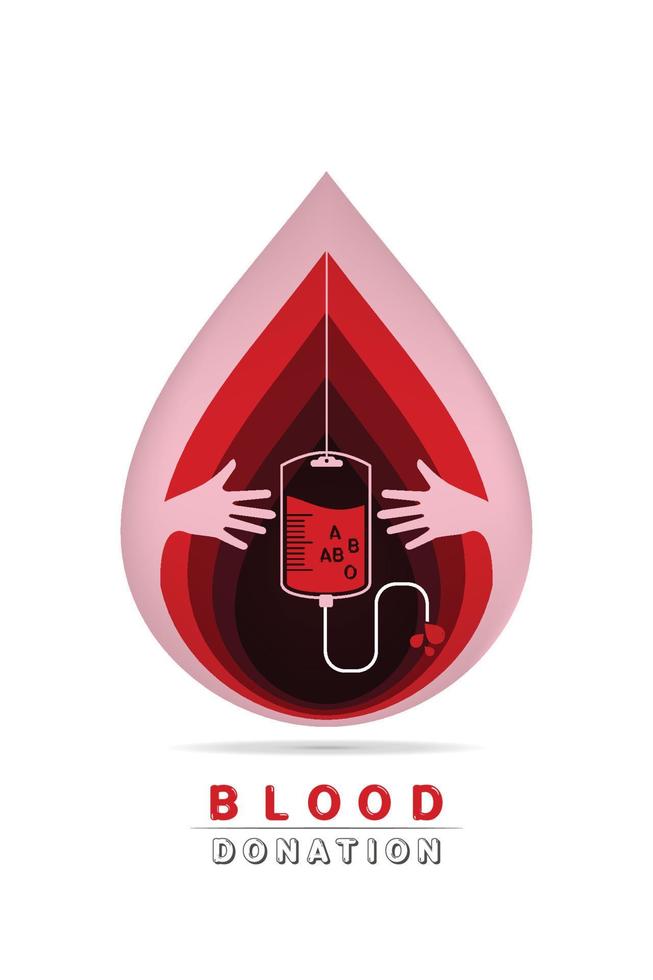 donación de sangre de logotipo vector