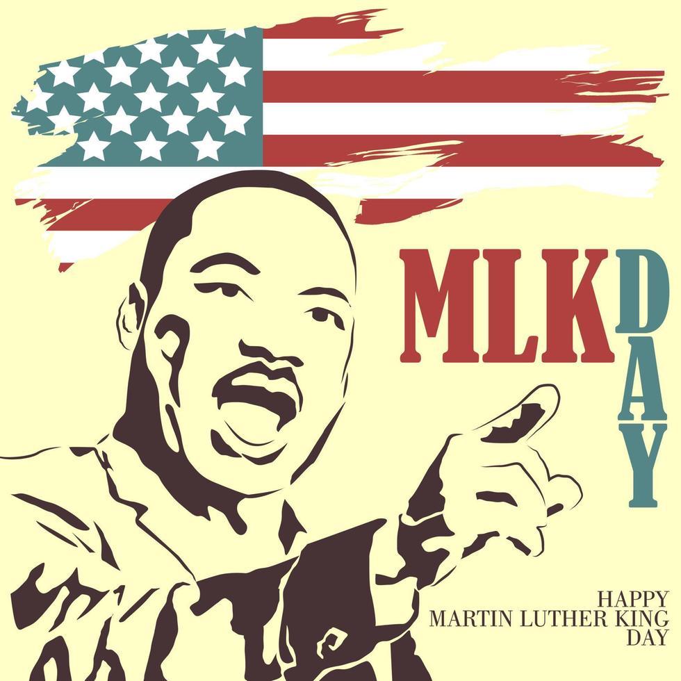 Illustration martin luther king day vector