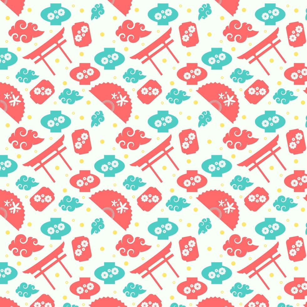 Asian style design seamless background free vector
