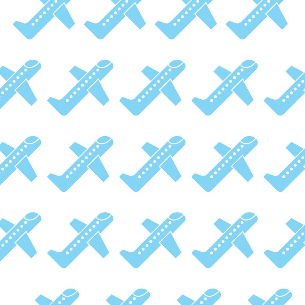 Airplane, Plane Icon Seamless Background Pattern vector