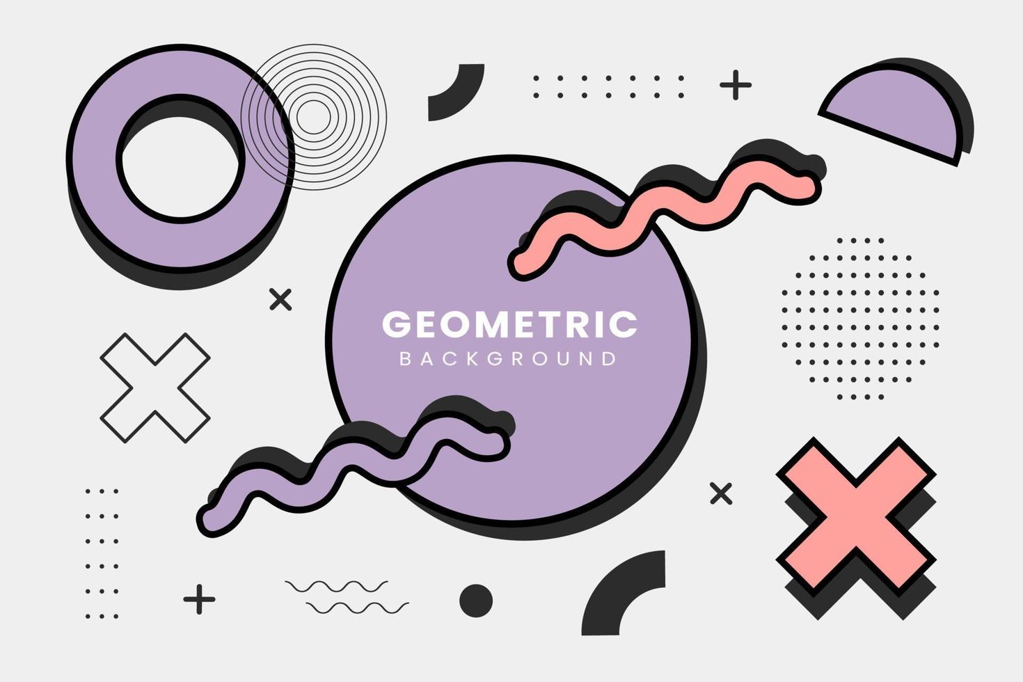 memphis minimalist geometric background vector