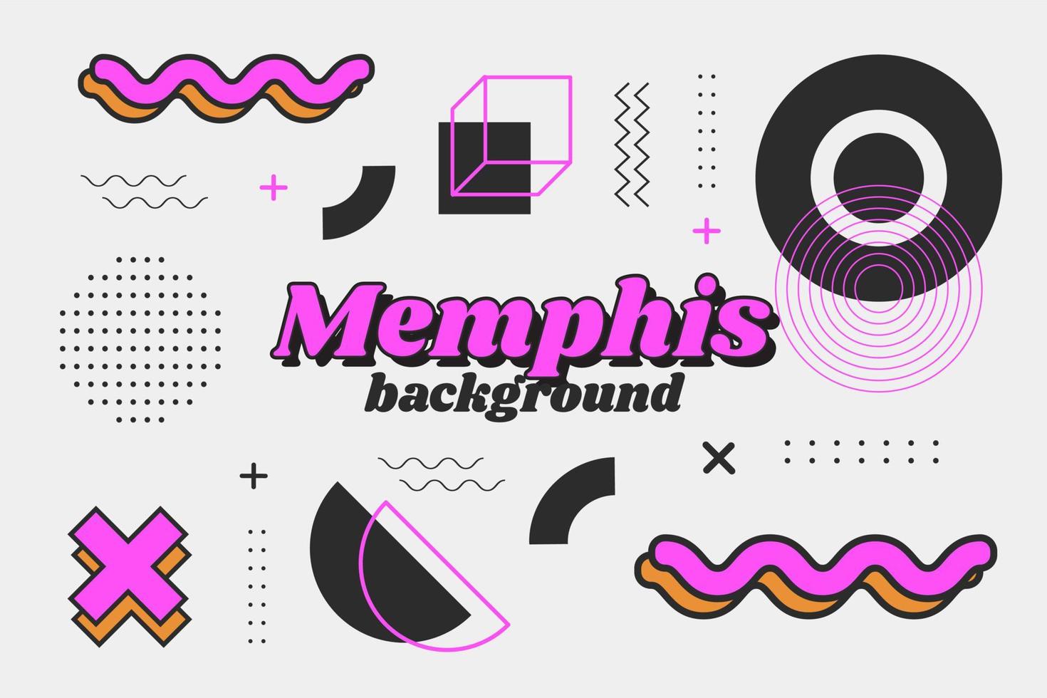 Memphis Geometric Background vector