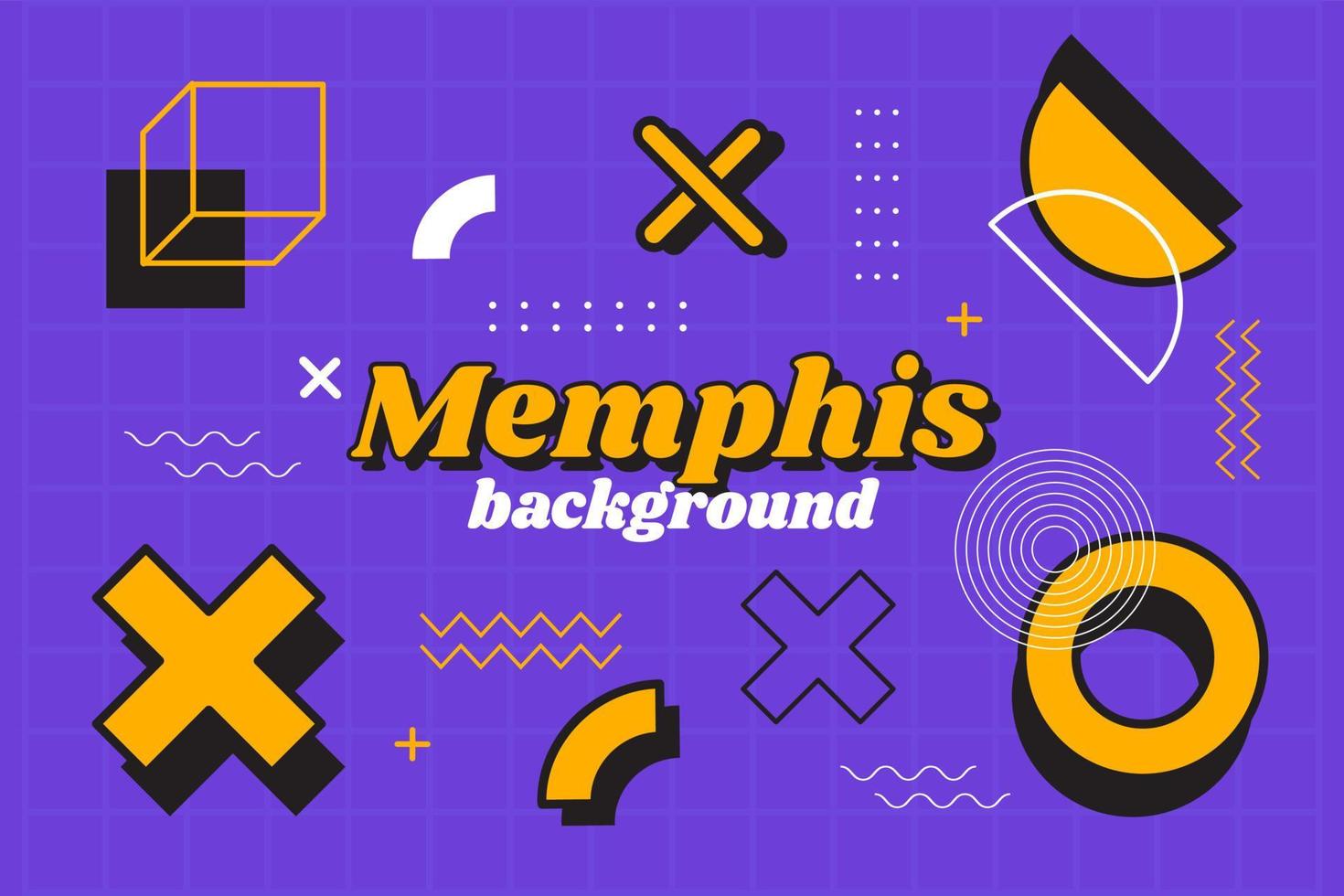 Memphis Geometric Background vector