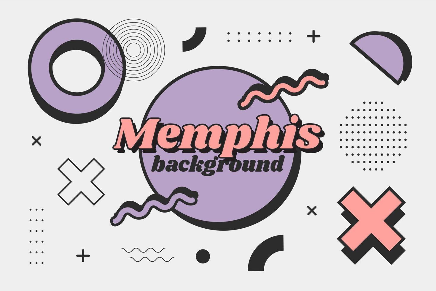 Memphis Geometric Background vector