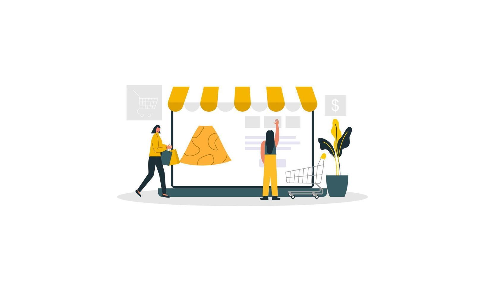 Ecommerce web page concept illustration vector