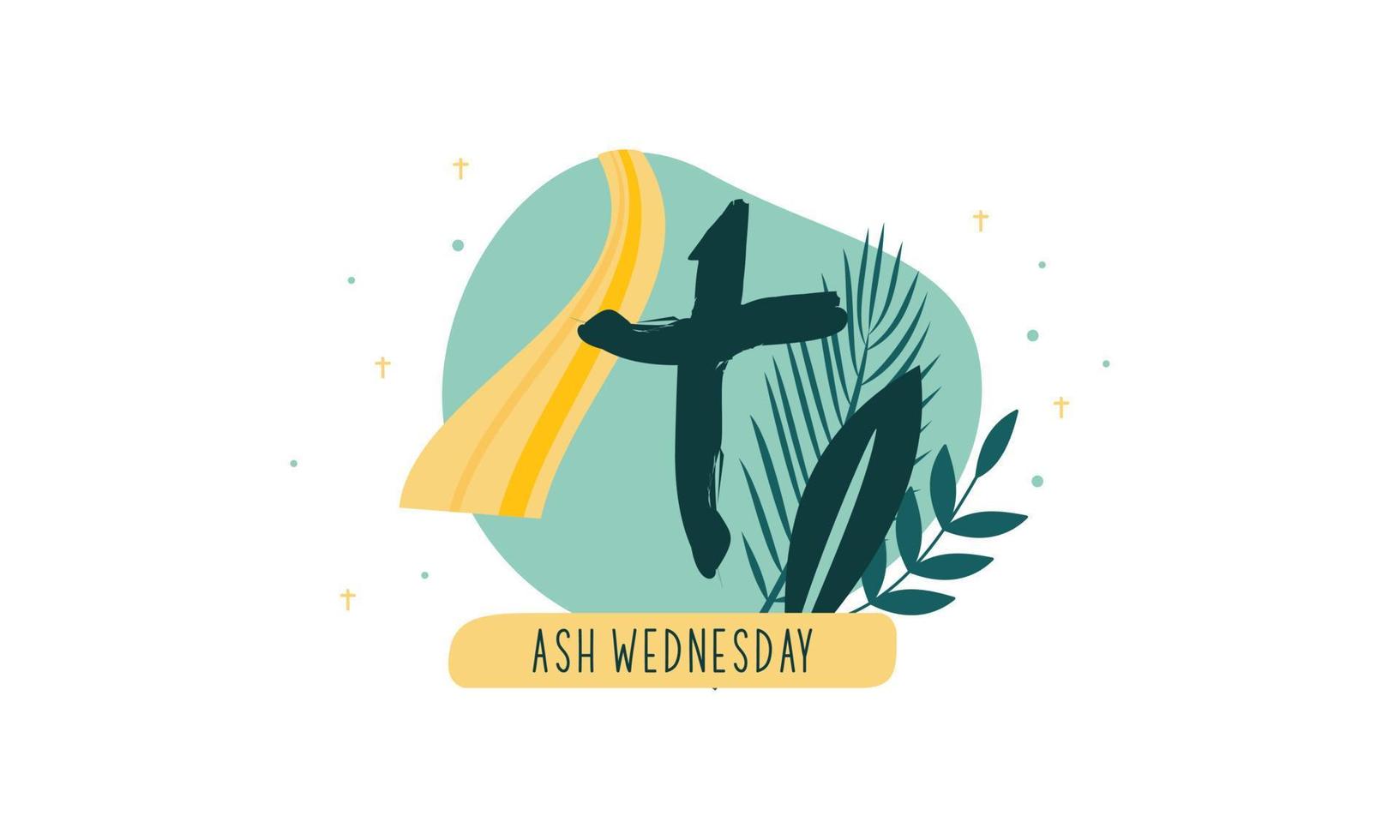 Ash Wednesday is a Christian holy day of prayer and fasting vector