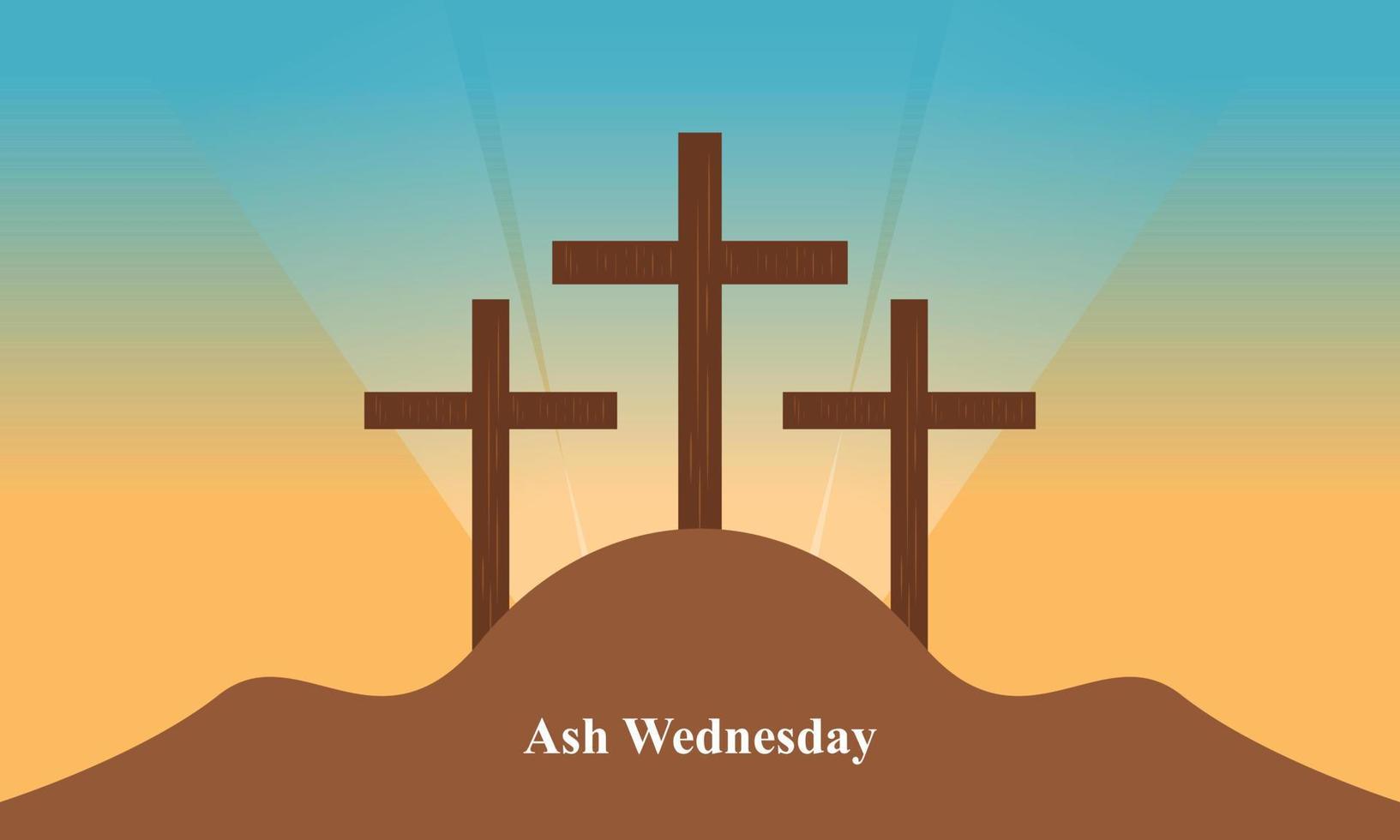 Ash Wednesday is a Christian holy day of prayer and fasting vector