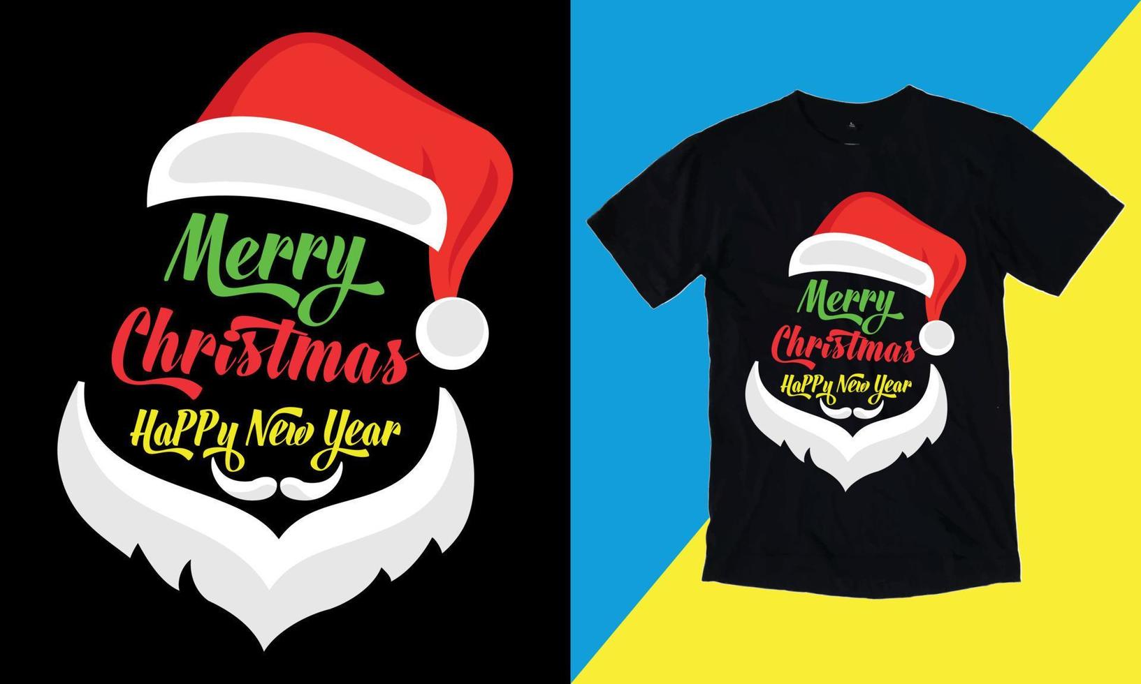 diseño de camiseta de navidad. texto vectorial de feliz navidad. diseño creativo de camisetas navideñas. Navidad. vector