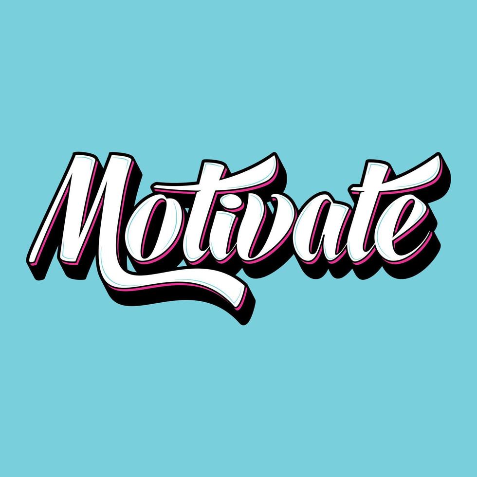 Vector poster with hand drawn unique lettering design element for wall art, decoration, t-shirt prints. Motivate writing Illustration design work. Gym motivational and inspirational quote.