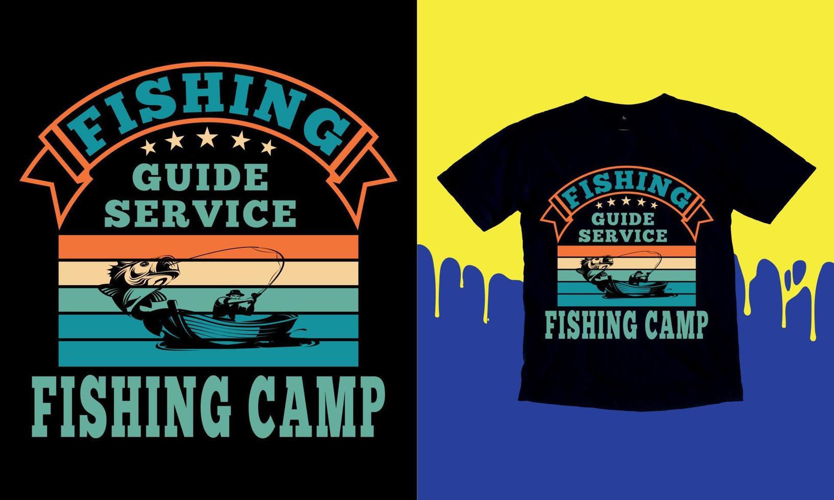 Fishing Guide Service Fishing Camp, T-Shirt Gift Men's Funny Fishing t shirts design, Vector graphic, typographic poster or t-shirt.