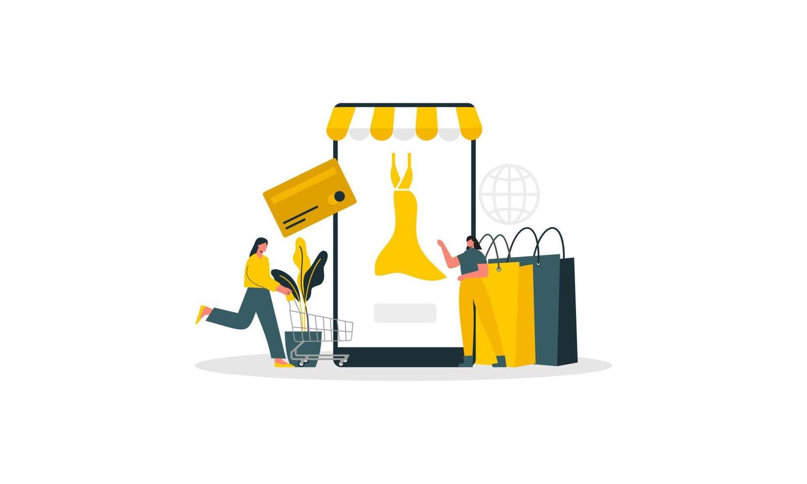 Ecommerce web page concept illustration vector