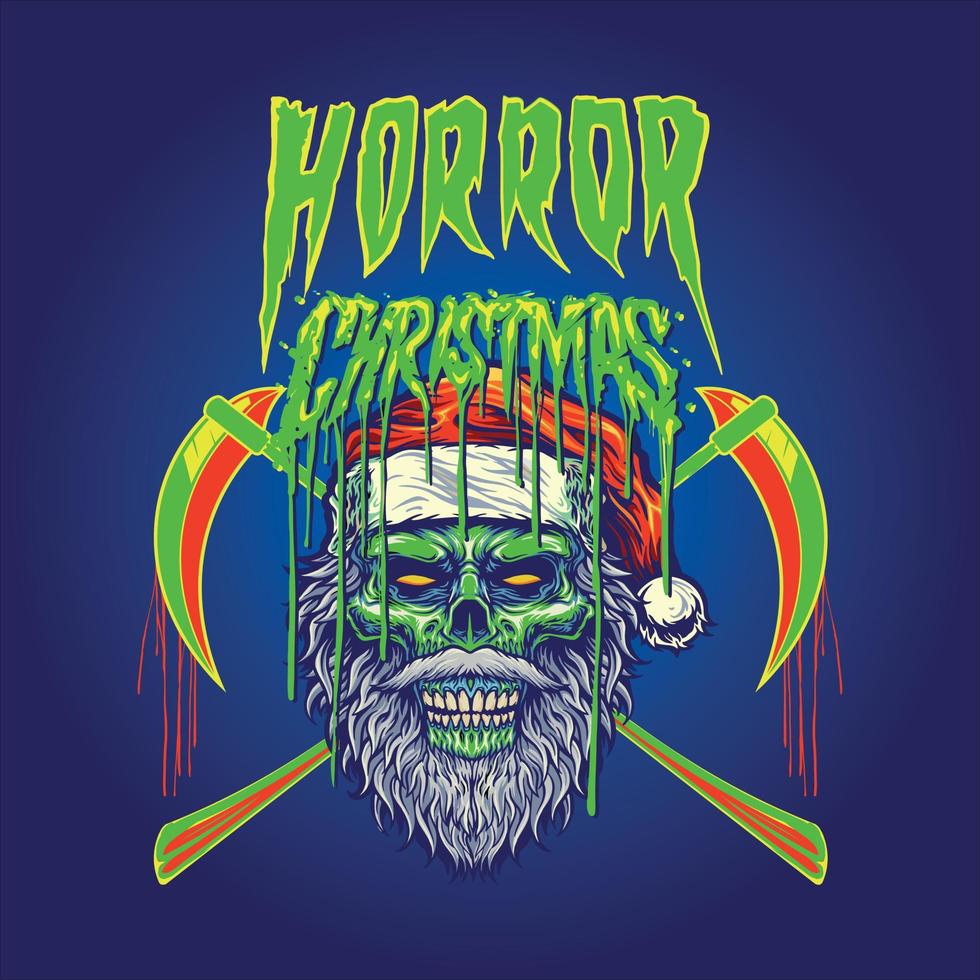 navidad de terror - diseño de camisetas de navidad, camisetas vintage, vector, árbol de navidad, vector