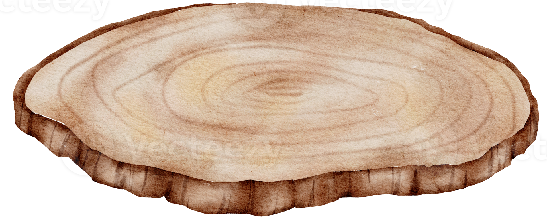 acquerello di legno piatto clipart, png