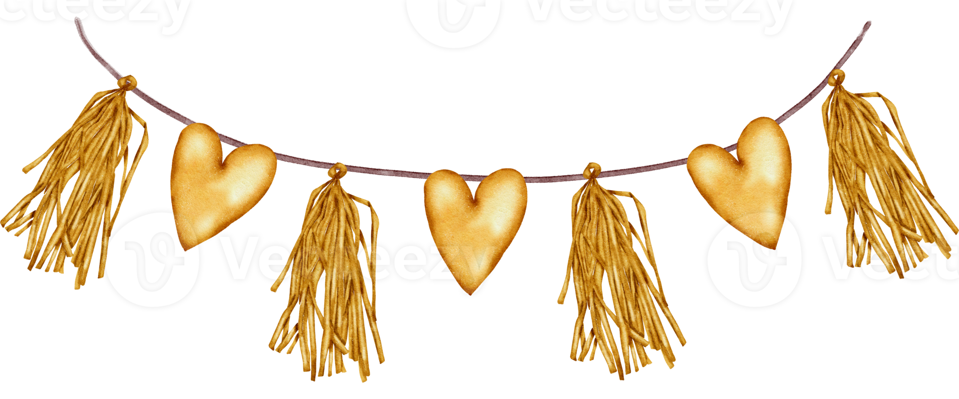 waterverf goud folie ballon element hand- geschilderd png