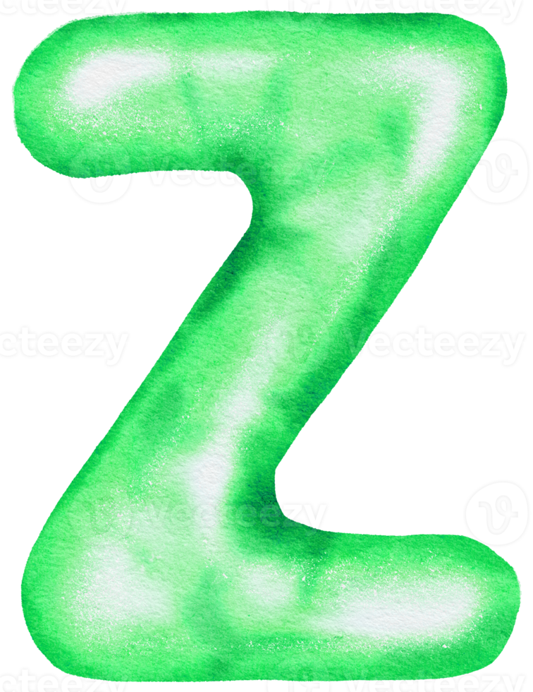 Watercolor Green Foil Balloon element hand painted png